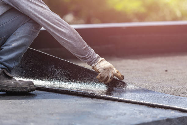 Professional Waterproofing technician working in Camden, MI